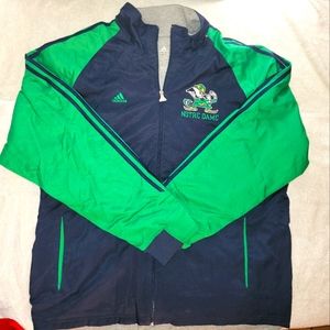 Adidas Notre Dame zip-up lined jacket